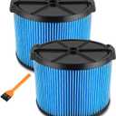 2 Pack Vf3500 Replacement Filter for Ridgid 4 Gallon Shop Vac Filter, 3-Layer Fine Portable Filter Compatible with Ridgid Wd3050, Wd4070, Wd4080, Wd4522, 4000rv, 4500rv Vacuums Filter