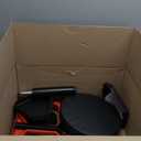 BIG RED ATRXF8308R Torin Heavy Duty Pneumatic Garage Rolling Stool/Creeper Seat with Removable Plastic Tray, 300 lb Capacity, Black/Red