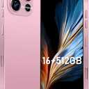 16PM Smartphone New Upgrade 16GB+512GB/6.99" Display 68+108MP Zoom Camera,Tempered Glass Finish, 7000mAh Android 14 Smartphone (Pink)