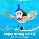 Full Face Snorkel Mask for Kids with 180 Panoramic View, Snorkeling Set Featuring Anti-Leak and Anti-Fog Foldable Dry Top Design for Safe Underwater Adventures Snorkeling Gear for Kids