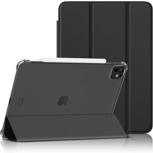 Wenlaty for iPad Pro 11 Inch Case (M5/M4) 2025/2024 6th/5th Generation, Super Slim & Lightweight Trifold Stand Protective Case with Clear Matte Hard PC Back and TPU Cover, Auto Sleep/Wake, Black