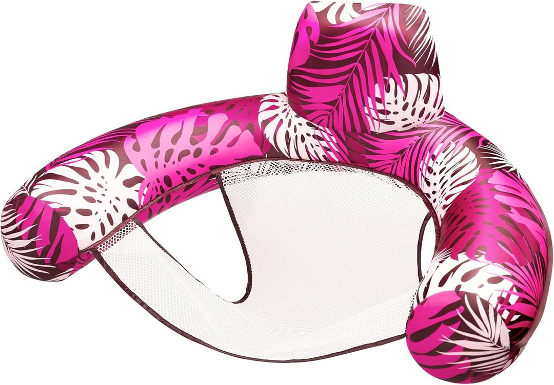 SLOOSH Inflatable Pool Floats Adult,Lounge Chair Adult with Plant Pattern,Floating Water Hammock,Blow up Pool Noodles Rafts for Relaxing Swimming Party Summer Water Beach Lake Fun