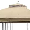 Garden Winds Reinforced RipLock 350 Replacement Canopy Top Cover Compatible with Style Selection 10' x 10' Gazebo Models TPGAZ9126A, TPGAZ9126B, TPGAZ9116D - Beige