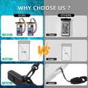 4 x Waterproof Phone Pouch, Waterproof Phone Case with Lanyard for iPhone, Samsung, IPX8 Cellphone Beach Dry Bag Kayak Cruise Ship Essentials 2Pack-7.5"