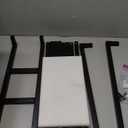 Marble Metal Table Living Room Bedroom Home Office, One Storage Panels, White Marble/Black