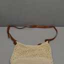 VODIU Woven shoulder Purse For Women,Straw handbag Summer Beach Travel & Daily crossbody bags with Zipper Closure