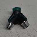 2WAYZ Hose Splitter 2 Way Heavy Duty Outdoor Faucet and Garden Connector - Water Spigot Splitter - Durable All-Metal Y Adapter with Shut-Off Valve - 4 x 4 x 1.5 Inches