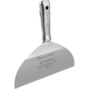 ROLLINGDOG Taping Knife 10 inch Putty Knife 420 Stainless Steel One Piece Drywall Joint Knife Mirror Polished Blade for Drywall, Painting