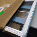 NeatiEase 2 Pack Shed Window, 12 x 18 Flush Mount Window with Tempered Glass and Fiberglass Screen for Shed, Chicken Coop, Playhouse, Household, Garage (White)