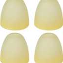 4 Pack Retro Alabaster Glass Lamp Shade Replacement with 1.7" Fitter Opening for Ceiling Fan Light Kit Wall Sconce Pendant Light Fixture