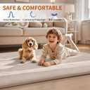 ACOMOPACK Baby Play Mat for Floor,1.3" Thick Memory Foam Area Rug for Living Room,Soft Velvet Crawling with Non-Slip Bottom for Kid,Toddler,71"79" Tummy Time Nursery Rugs,YogaBeige, 7179" 5'11"6'7"