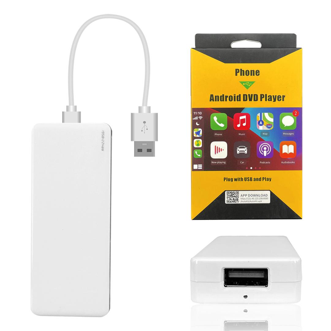 Wired CarPlay Adapter USB Dongle for Android Car Radio with Version 4.2 or Above, Connection for CarPlay Android Auto Mirroring Compatible with iOS and Android Phone System