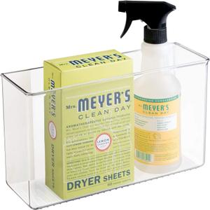 iDesign AFFIXX Plastic Wall Mount Organizer for Kitchen Bathroom, Office, Bedroom, Garage, Craft Room, 3.5" x 11" x 6.5", Clear