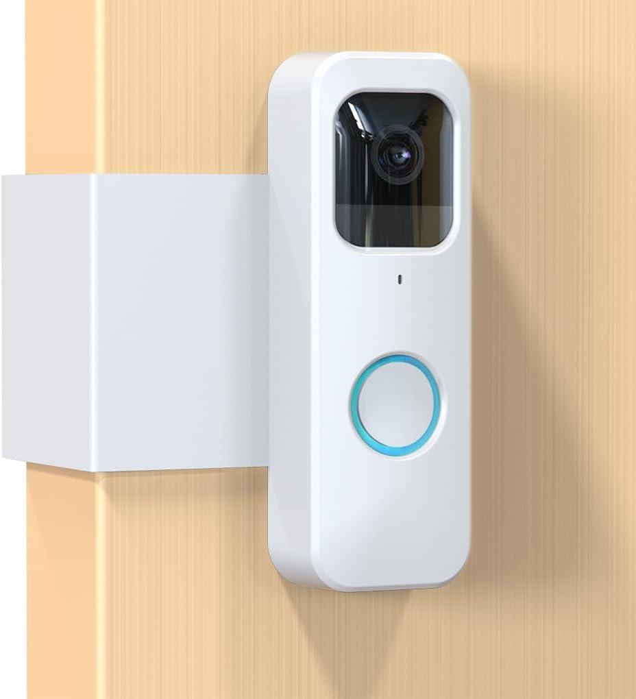 Blink Doorbell Mount, Anti-Theft Blink Video Doorbell Door Mount Bracket No Drilling, Not Block Doorbell Motion Sensor, Easy to Install, Fit for Blink Doorbell Camera (White)