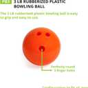 Champion Sports Plastic Bowling Ball Youth Bowling Game for All Skill Levels, Indoor/Outdoor Play, Fits Foam or Plastic Pin Sets, 35 lb. Ball Sizes