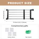 Hershii Expandable Closet Tension Shelf Rod Adjustable Metal Storage Rack Cabinet Organizer DIY Divider Separator Shelves for Wardrobe Cupboard Kitchen Bathroom, Black, 19.69-31.5inches, 19.68 - 31.49 Inches
