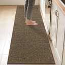 BEQHAUSE Kitchen Runner Rugs 24"x84", Non-Slip Kitchen Mats for Floor, Super Absorbent and Stain Resistant Kitchen Rug, Machine Washable Rugs for Kitchen, Hallway, Laundry & Sink, Brown