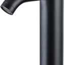 Black Bathroom Sink Faucet Single Handle High One Hole Wash Basin Bathroom Brass High Matte Black Basin Faucet NICTIE (Tall)