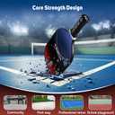 niupipo Pickleball Paddles Set of 2/4/1, USAPA Approved Graphite Carbon Fiber Pickleball Rackets, Polypropylene Honeycomb Core, Cushion 4.72In Grip, Bag/Cover, Pickle Ball Paddle Set for Men Women (Black & Blue)