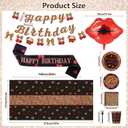 137 Pcs Cheetah Cherry Birthday Decorations Set for 24 Guests, All-in-one Set with Pre-strung Banner, Balloons, Tablecloth, Disposable Dinnerware for Leopard Cherry Birthday Party Supplies