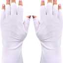 3 x Medsuo UV Gloves for Gel Nails Professional UPF50+ UV Protection Gloves for Driving Cycling Fishing Running (Purple)