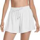YLDUJ AMUM Womens with Lined Running Shorts Breathable Double Layer Summer 2 in 1 Athletic Workout Flowy Shorts with Pockets, XS