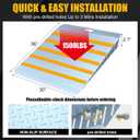 36" x 30" Heavy-Duty Shed Ramp for Riding Mower, Loading Ramps for Sheds Garage Threshold Doorway Lawn Mowers Tractor Snow Blower Wheelchairs Garden Cart, Anti-Slip Punch Plate