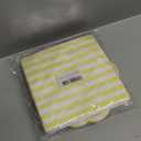 50PCS Yellow Striped Paper Plates and Napkins Party Supplies, Yellow and White Scalloped Party Plates and Napkins Tableware Set for Birthday Bridal & Baby Shower Wedding Party Decoration