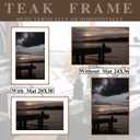 24x36 Poster Frame with Mat for 20x30 Photos, Teak Wood