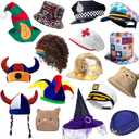 POPCIEL 12 Assorted Funny Hats Dress Up Costume Hats Crazy Party Hat Photo Booth Props Hats for Teen Adult