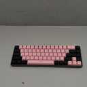 GEODMAER 65% Wired Gaming Keyboard, LED Backlit, Ultra-Compact Anti-Ghosting No-Conflict 68 Keys Membrane Gaming Wired Keyboard for PC Laptop Windows Gamer(Pink-Black)