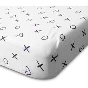 Milky Chic GOTS Fitted Baby Crib Sheet, Breathable 100% Organic Cotton Mattress Sheet for Boys and Girls, Fits Standard Size Mattresses, 52x28x9 inches (White, Pack of 1)