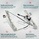 FINDAUTO 748-962 Power Window Regulator for 2009-2010 for Jeep Commander | Front Left Power Window Regulator With 6 pins Motor Assembly,748-962