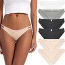 Jo & Bette String Bikini Underwear for Women - Bikini Panties - Cotton Underwear Tango Hipster Soft Sexy 6 Pack Size 7