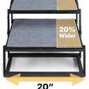 Veehoo Foldable Dog Steps for Car Truck, Large Dogs Stairs Extra Wide 20"