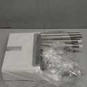 JOYMOOP White Broom and Dustpan Set, Upright Angle Design with Built-in Comb Teeth for Kitchen, Office, Pet Hair, Hard Floors