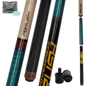 Heavy Hitter Jump Break Pool Cue 20oz 21oz 22oz 23oz 3-Piece Pool Stick Extra Hard Bakelite Tip for Explosive Breaks and Effortless Jumps (Blue)