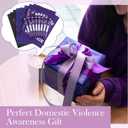 18 Pcs Domestic Violence Awareness Month Gifts, End The Silence Notebook & Purple Ribbon Pens Set for International Day for The Elimination of Violence Against Women, School Public Charity Gift