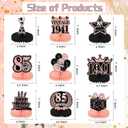 2 x 85th Birthday Party Decorations - 9PCS Happy 85th Birthday Table Decorations Women Vintage 85th Honeycomb Centerpiece Decor Rose Gold Cheers to Eightyfive Years Party Decorations Women
