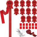 Syhood 12 Pieces Christmas Cabinet Ribbons Xmas Door Ribbon Cabinet Bows with Large 30m Red Ribbons for DIY Festive Party Christmas Tree Decor Dining Kitchen Supplies (Wine Red)