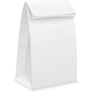 PerfectStix 4lb White Paper lunch bags. Pack of 500 count