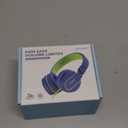 AILIHEN Kids Headphones, I35 OnEar Headphones for School, Safe Volume 93dB, HD Mic Stereo Headphone for Kid Girls Boys, Foldable 3.5mm Wired for Chromebook, Laptop, Computer, Tablet (Blue Green)