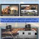 FHD 1080P 2 Digital RV Wireless Backup Camera System for RV Trailer Truck Bus Motorhomes 5th Wheels 4CH 7'' Monitor Highway Monitoring System IP69K Waterproof Super Night Vision Strong Signal