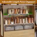 Dmevkic 11-Pack Adjustable Shelf Dividers, Expandable Purse Organizer for Closet (3244.8"), Purse Storage Handbag Organizer for Closet Shoe CabinetWhite