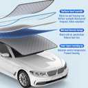 Car Windshield Cover for Ice and Snow - Magnetic Car Windshield Snow Cover, 5-Layer Material Protection Windshield Snow Cover, Winter Frost Guard Car for Most Standard Cars, SUV