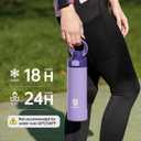 Insulated Magnetic Water Bottle - Reusable Stainless Steel Bottle with MagSafe Compatible Phone Holder - Keeps Cold for 24 Hours - Perfect for Gym, Sports, and Travel - Lavender 32oz