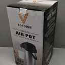 85 oz (2.5L) Airpot Coffee Carafe with Pump, Insulated Stainless Steel Coffee Dispenser, Coffee Carafes for Keeping Hot/Cold, Hot Beverage Dispenser for Party (84.5 Ounces, 1 Pack)