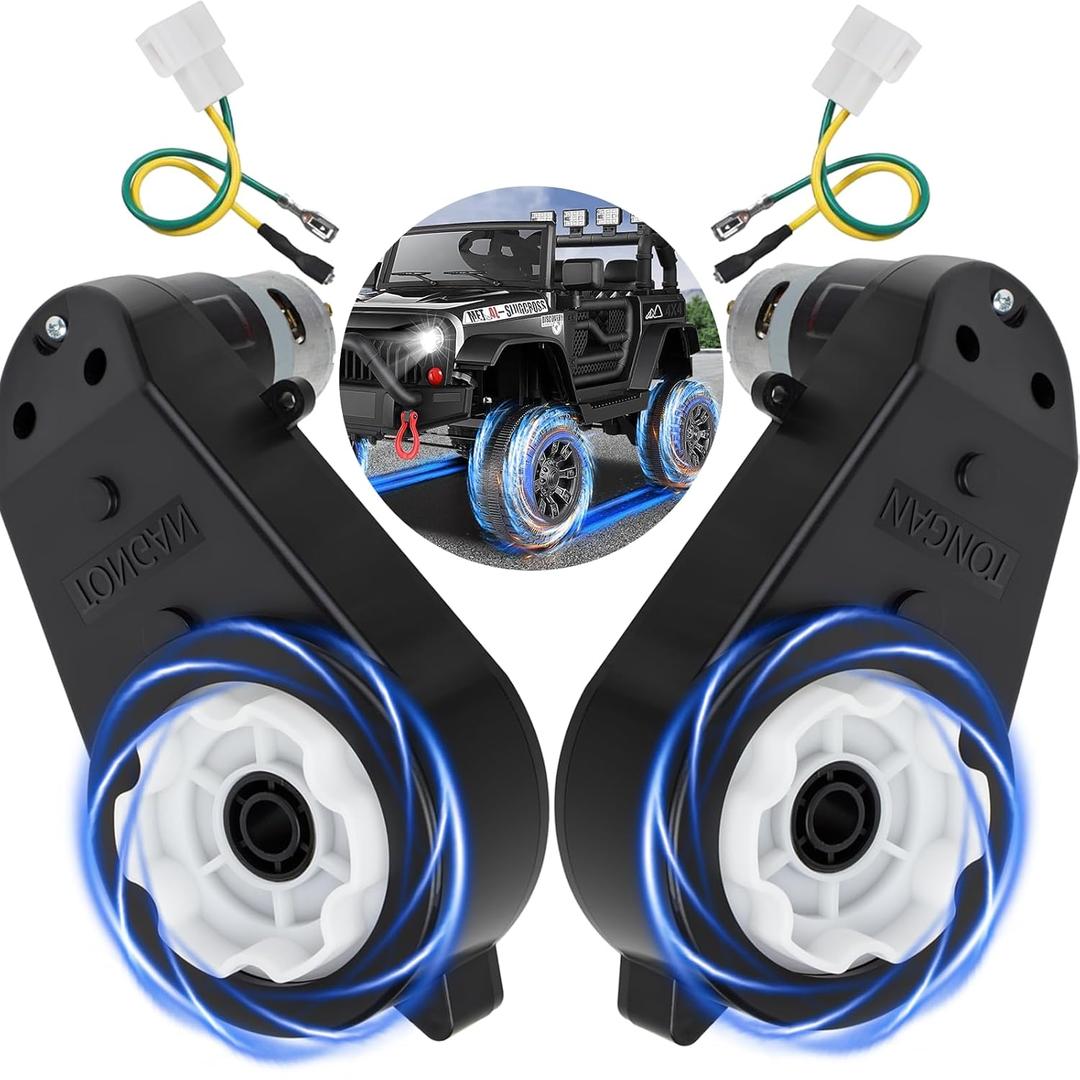 24v Motor-50000RPM for Power Wheels, RS555 High-Speed Steel Gears Motor Gearbox for Kids Ride on Car -18V-24V Motor Conversion Kit, Upgrade Replacement Parts (24v-50000RPM)