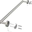 RARXTR 18 Inches Brushed Grey Towel Bar for Bathroom Kitchen Hand Towel Holder Dish Cloths Hanger SUS304 Stainless Steel RUSTPROOF Wall Mount (Brushed Grey 18-inch Center to Center)