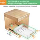Pull out Cabinet Organizer,Heavy Duty Slide out Pantry Shelves Drawer Storage with Adhesive Nano Film,Sliding Mesh Cabinet Basket with Handle for Kitchen, Bathroom, Home, 13.8"W X 21"D X 6.2"H,White